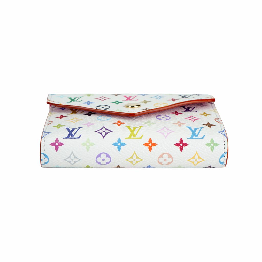 Louis Vuitton X Takashi Murakami Victorine Wallet Multicolor/White Monogram Canvas Women Wallets M28387
