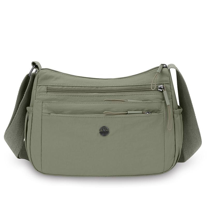 Multi-Layer Shoulder Bag Lightweight Crossbody Bag Solid Color Commuter Women's Bag