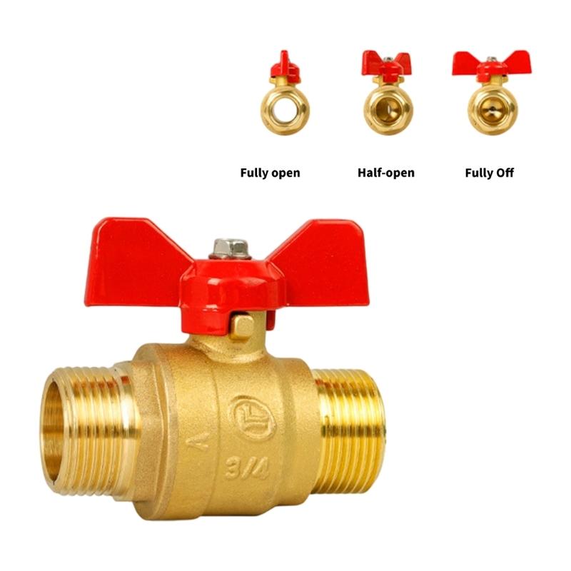 Premium Industrial Double Male Thread Ball Valves 1/2 Inch Or 3/4 Inch SuitableFor Home And Commercial Industry Plumbing