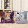 Niedliche Katze Kissenbezüge Cartoon Sofa Dekorative Zuhause Doppelseitiger Druck Kurzer Plüsch Niedlicher Kissenbezug