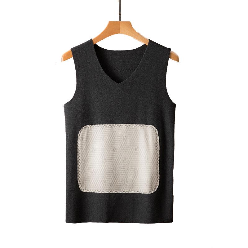 Unisex Temperature-Sensitive Warm Vest with Double-Sided Brushed Fleece for Autumn and Winter