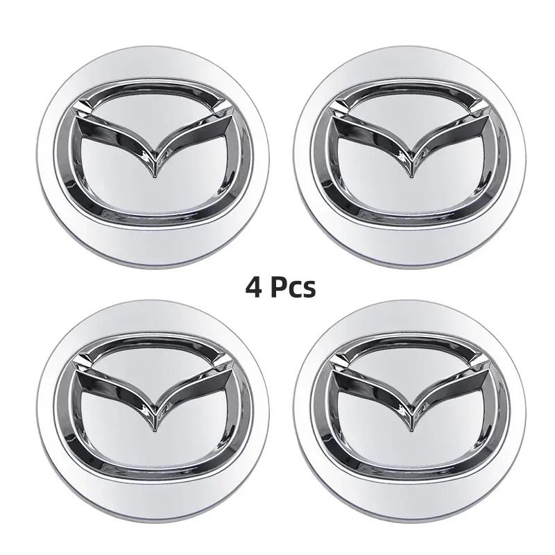 

4PCS 56mm Car Hub Centre Cap Car Hub Cap Badge Cover For Mazda 6 3 CX5 2 CX7 Demio Atenza Axela MX30 CX30 CX3 CX9 MX5 RX8 RX7 білий