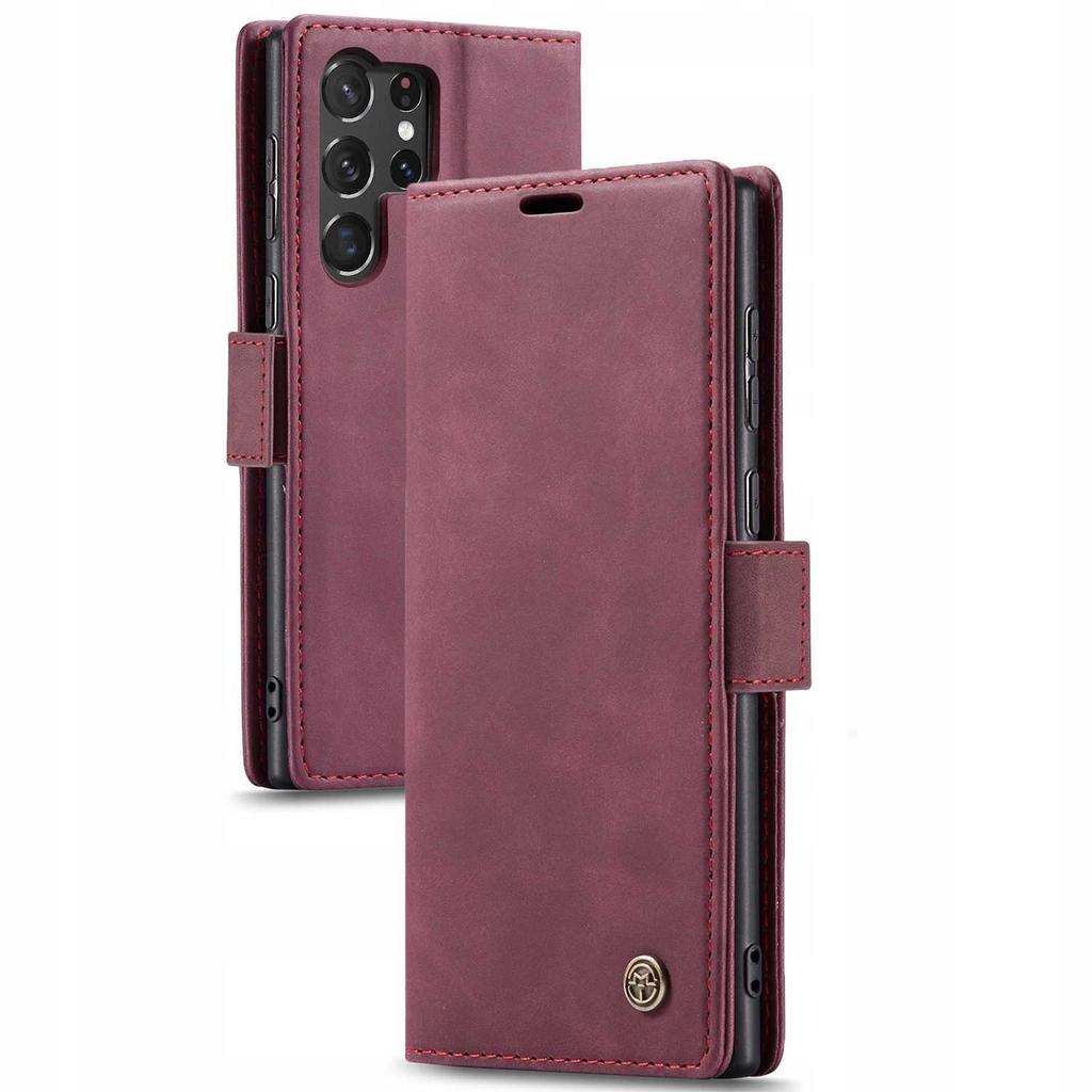 Plånboksfodral Galaxy S23 Ultra Körsbärsröd