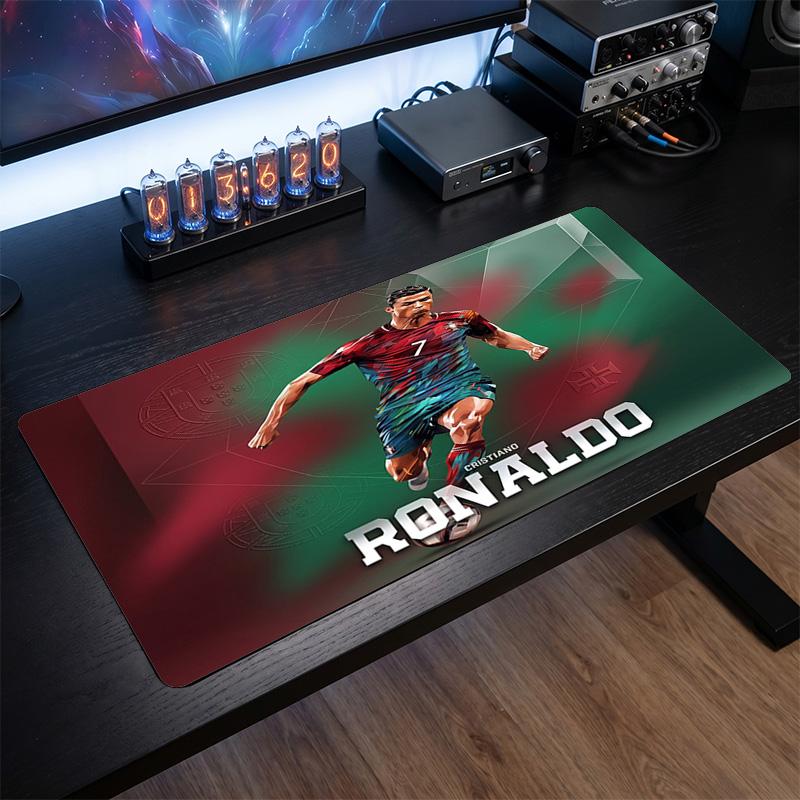 Podkładka pod mysz z herbem Cristiano Ronaldo, Rozszerzona antypoślizgowa gumowa mata na biurko do gier, biura, laptopa, Prezent dla fana
