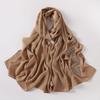 Long Silk Like Scarf Rhinestone Decor Ethnic Headscarf Non Wrinkling