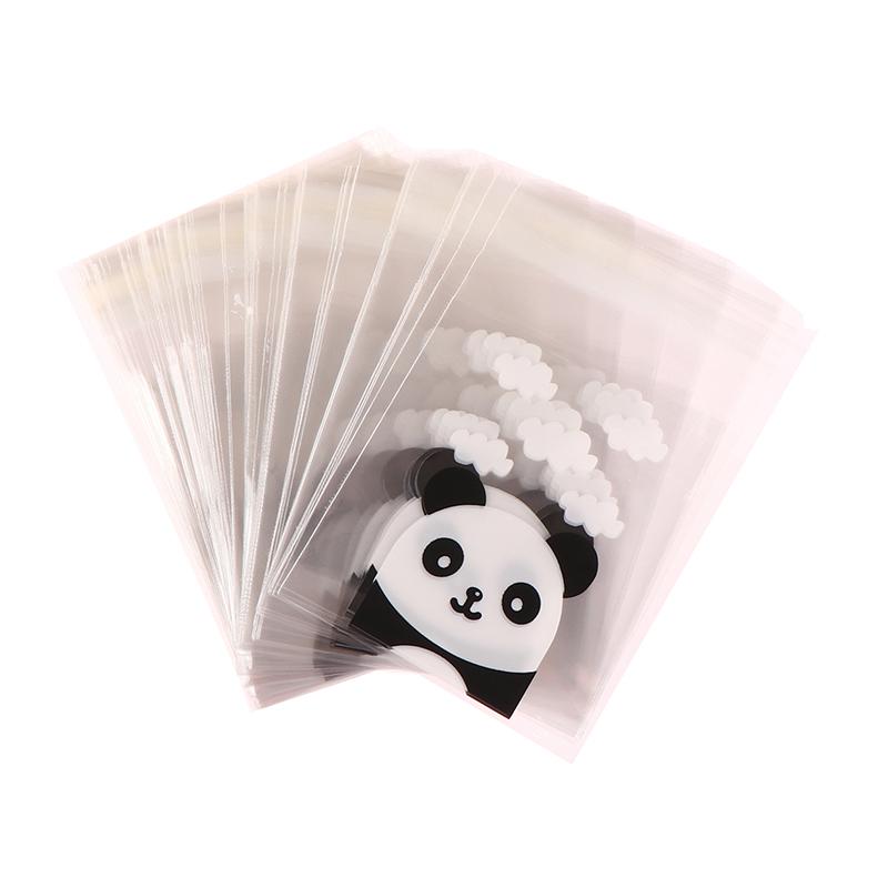 100Pcs/Pack Panda Decoration Self-Adhesive Cookies Bag Wedding Candy Bags