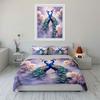 Elegant Peacocks And Pink Roses Duvet Cover Set With 3D Printing Design Soft Polyester Bedding Set All-Season Comfort
