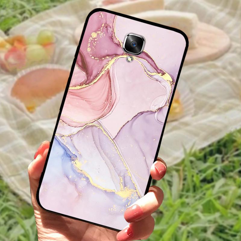 1+3 Case For Oneplus 3 3T Silicone Silicone Phone Case TPU Marble Full Protective Cover For One Plus 3 A3000 Shockproof Shell