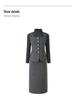 Women's Elegant Woolen Vest & Knit Base Layer with Back Slit Skirt Set