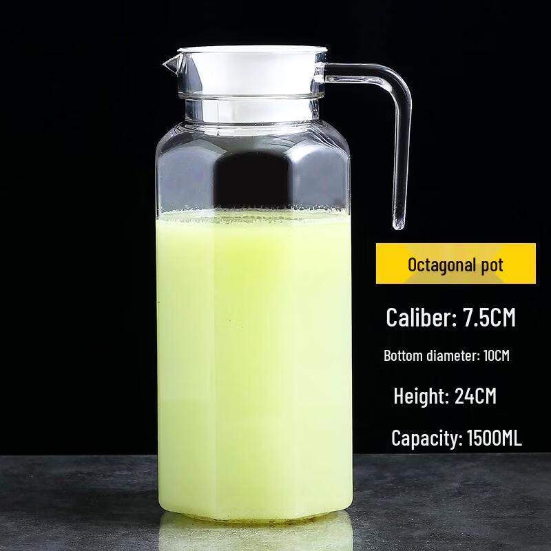 1.5L Octagonal Plastic Cold Water Pitcher
