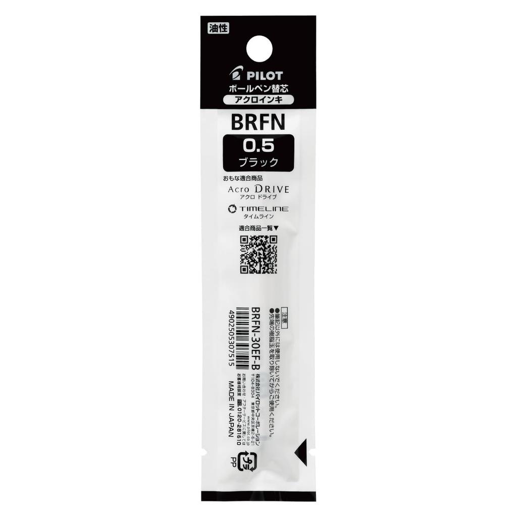 Pilot Ballpoint Pen Refills Acro Ink 10 Refills BRFN300EF10B Oil-Based BRFN-30 0.5 Black,