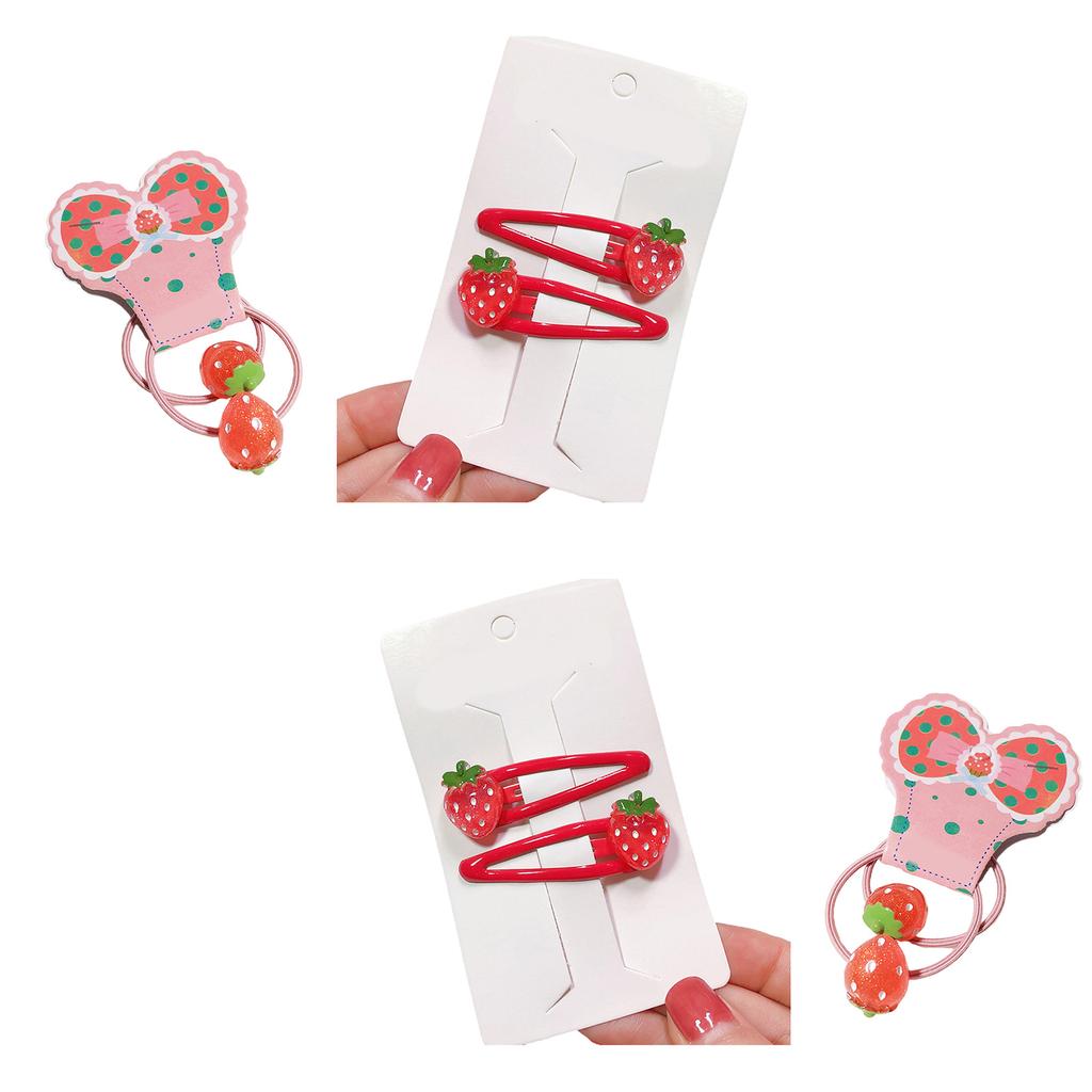 Strawberry Hair Clip Glitter Women Kid Hairgrips Headdress Barrettes Glitter Hair Tie Sweet 2000s Girls Hairpins