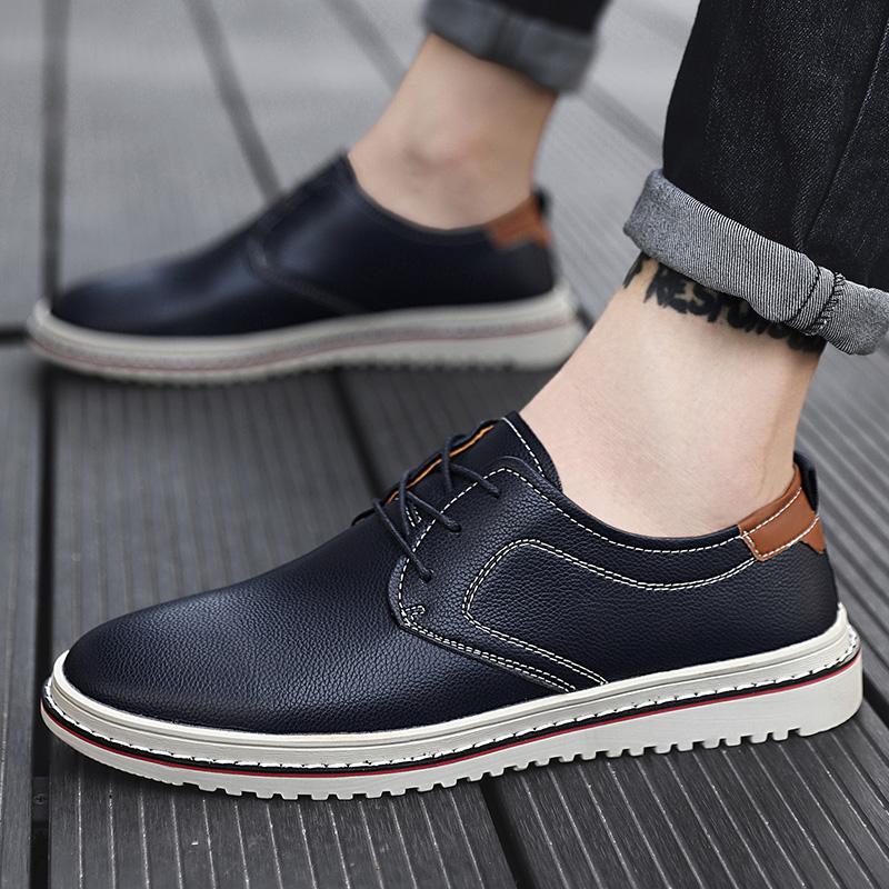 Men's Handmade Casual Leather Shoes Derbies Flats Dress Shoes