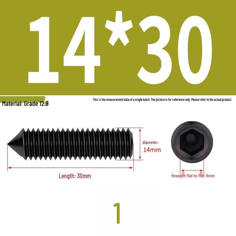 12.9 Edelstahl 304 Innensechskant Kegelspitze Gewindestift M2/M3