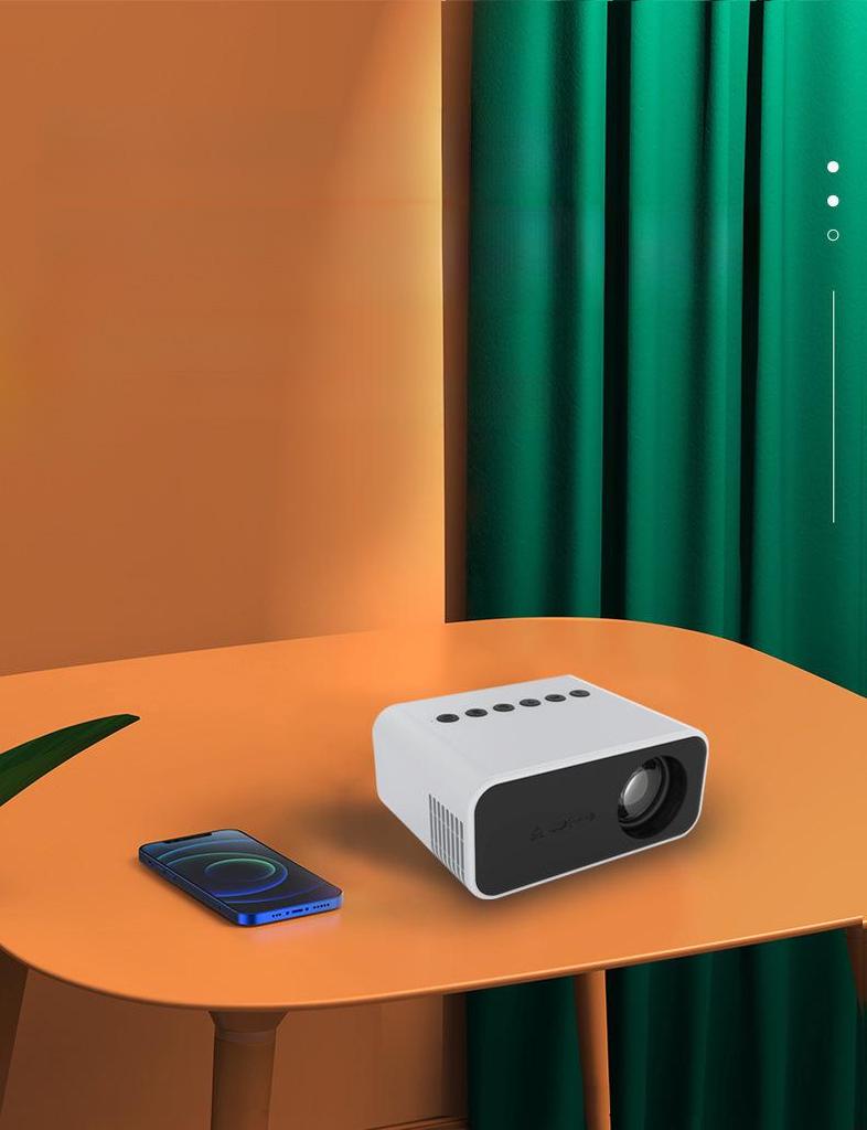 Yitan YT500 bærbar mini LED-projektor for barn og hjem