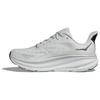 HOKA Clifton 9 Nimbus Cloud Steel Wool Herren Sneaker Weiß 1127895-NCSW