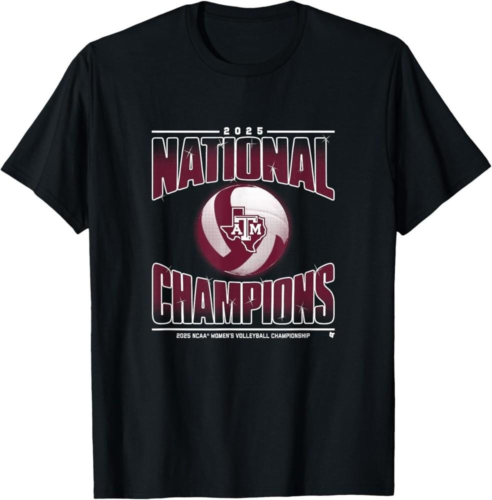 

Texas Aamp;M Women#039;s Volleyball 2025 NCAA Champions TShirt Unisex T-Shirt XXL