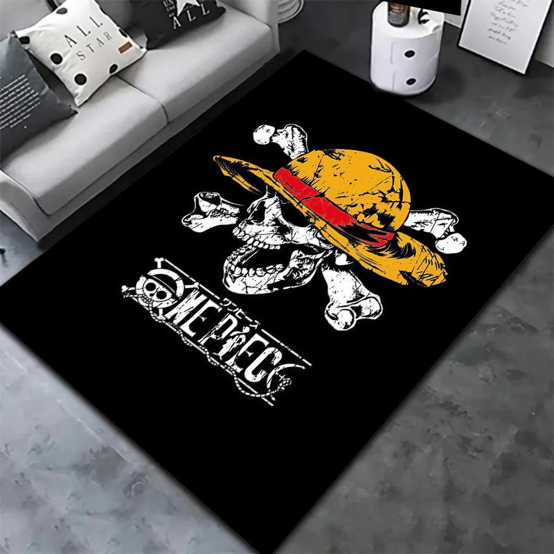 Tapis Tapis Tapis Pirates du Chapeau de Paille One Piece Pour Salon Chambre Maison Décoration de Canapé, Tapis de Sol Antidérapant pour Jouer aux Enfants