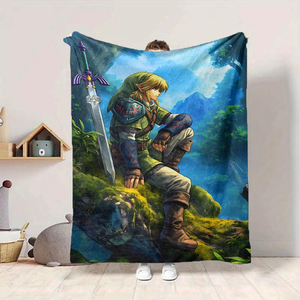 1PC Hylian Shield, Legend of Zelda Blanket, Throw For Sofa, Bed, Travel, Camping, Livingroom,