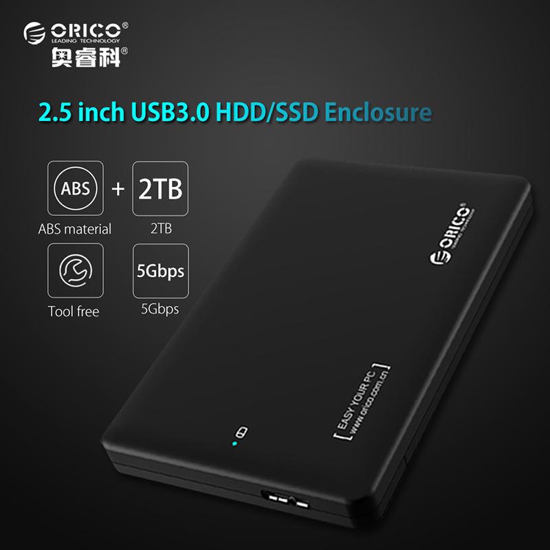 ORICO 2.5/" USB 3.0 Hard Drive 2599US3 HDD Enclosure SATA SSD Station External