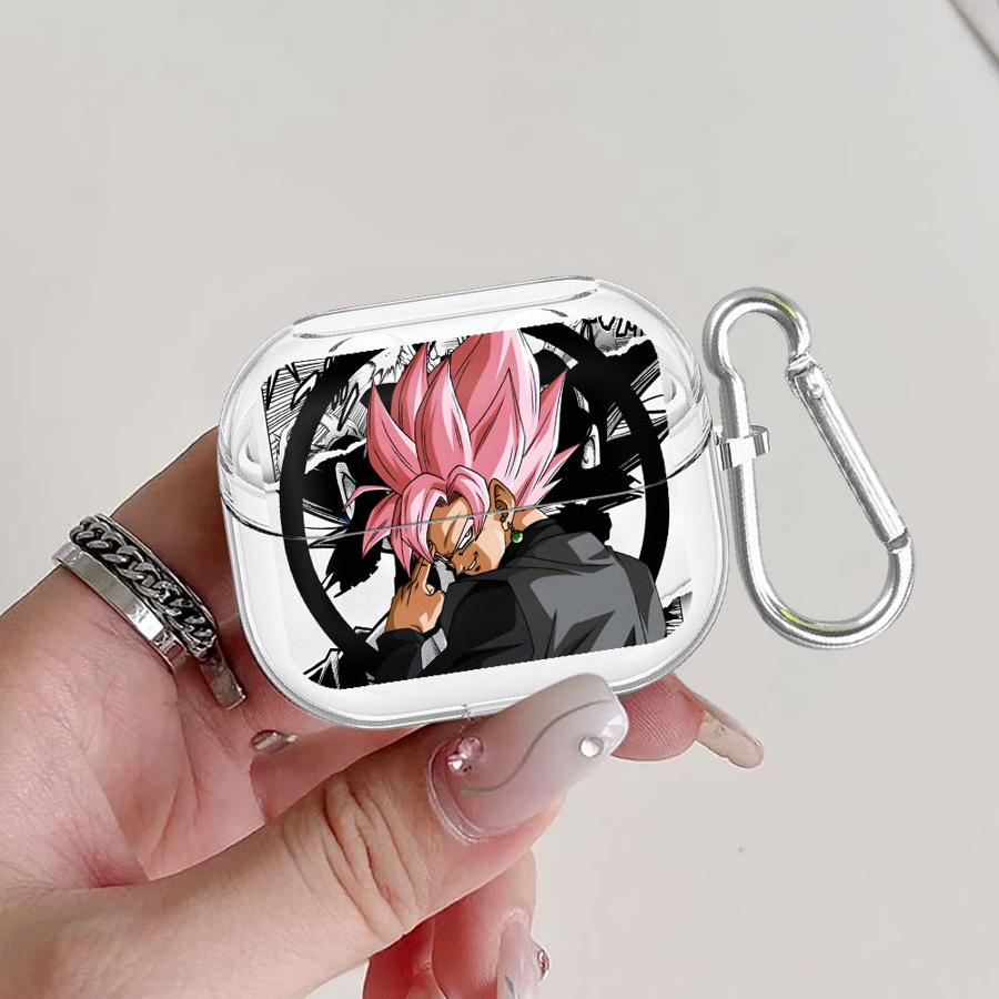 

D-ragonS B-allS Black Goku Clear Earphone Cases Cover With Hook Case For Samsung Galaxy Buds 2 2Pro 4 Pro 4Pro 3Pro 3 FE Live Buds Pro