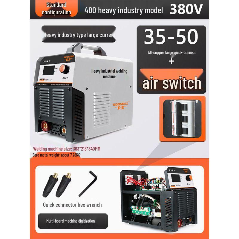 220V/380V Dual Voltage Portable Welder - Pure Copper, Industrial Grade, Household/Small Use, 315 Model
