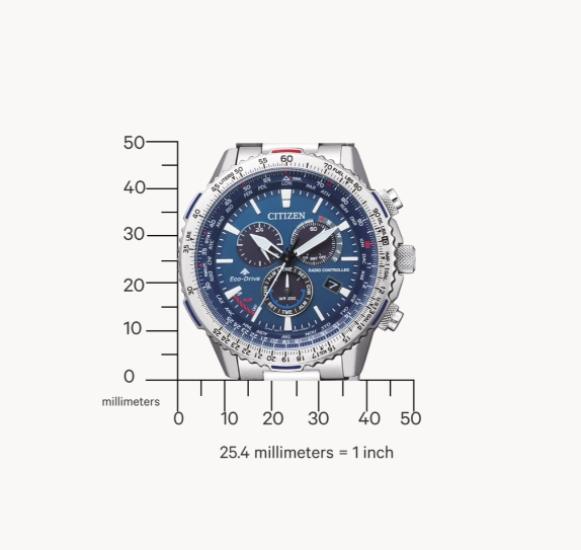 Citizen Promaster Sky Direct Silver CB5000-50L Eco-Drive Radio-Controlled Watch, Flight, Men's,