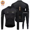 1 Mens Thermal Fleece Cycling Long Sleeve Jersey Pants Set Winter Warm Bike Riding Outfit Cold Weather