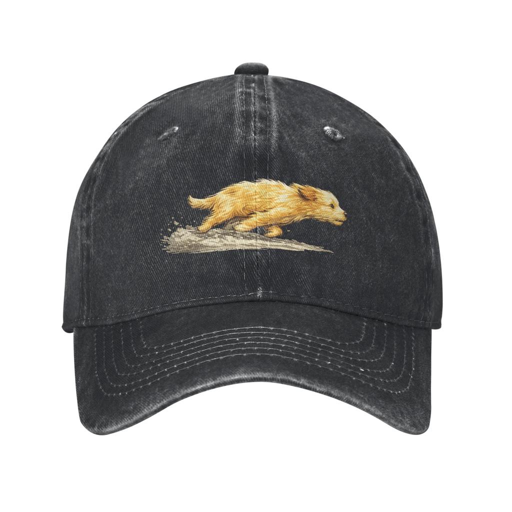 Cute Dog Running Dog Art Print Running Dog Casual Baseball Cap Kpop Rock Hats Summer High Quality Couple Women Snapback Cap