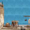 Blue, turquoise and azure glitter wallpaper for living room and bedroom 50x1000