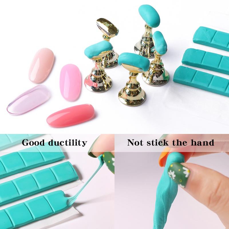 96pcs Multifunctional Nail Adhesive Glue Clay For Practice Stand Display Holder False Tips Reusable Tacky Gel Manicure Tools