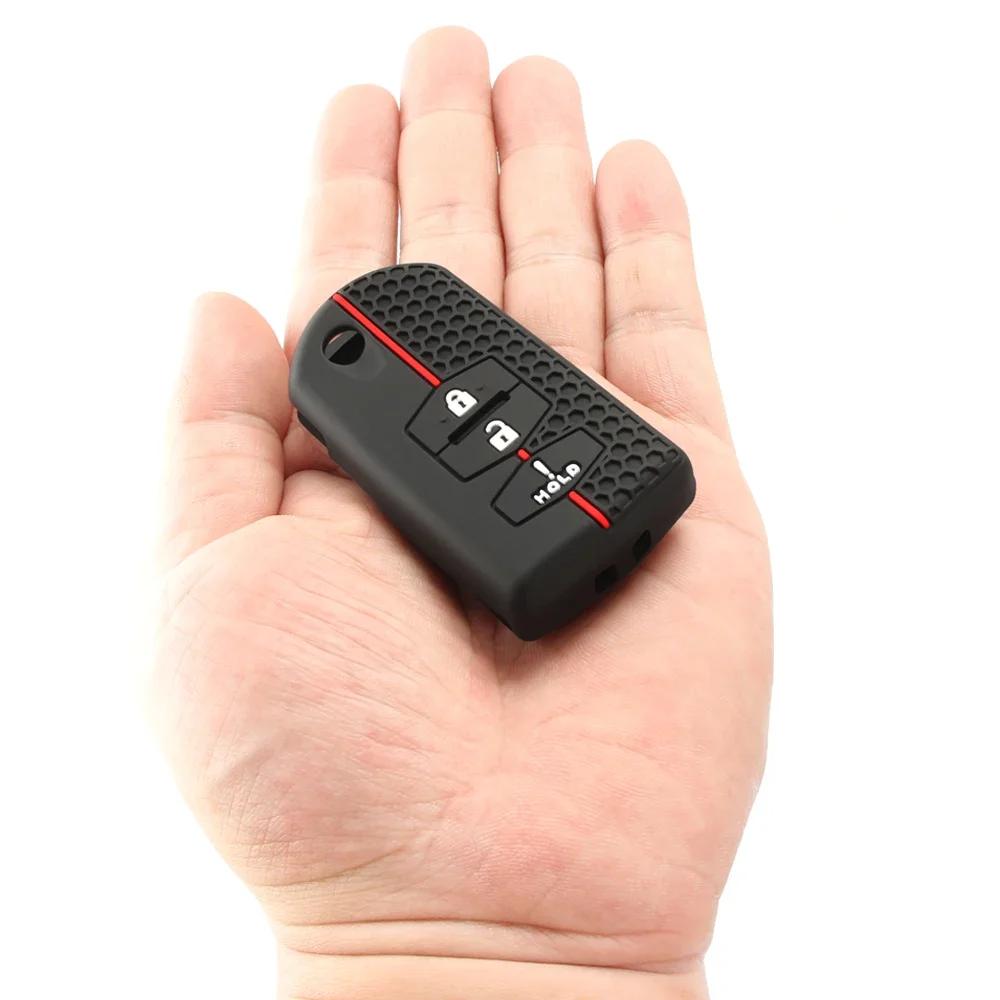 3 Buttons Silicone Key Holder For Mazda 2 3 5 6 CX7 CX9 RX8 MX5 MPV Demio Car Key Cover Case Remote Shell Fob Bag Protector