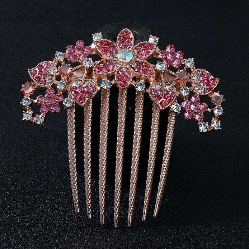 1 ks elegantní kamínkový hřeben na vlasy květinový klobouk pro ženy vlasové šperky doplňky