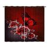 Curtains Animal Butterfly Dark Wind Flower Curtains Bedroom Living Room Blackout Curtain Perforated