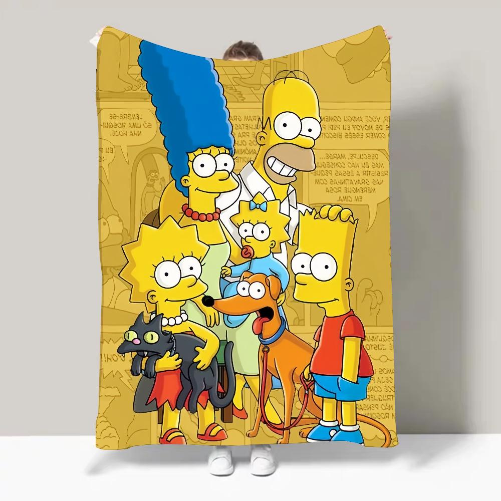Cartoon-S-Simpsons-Cartoon Blanket Design Lightweight For Dorms, Naps, Living Room, Office,Sofa,All-Season