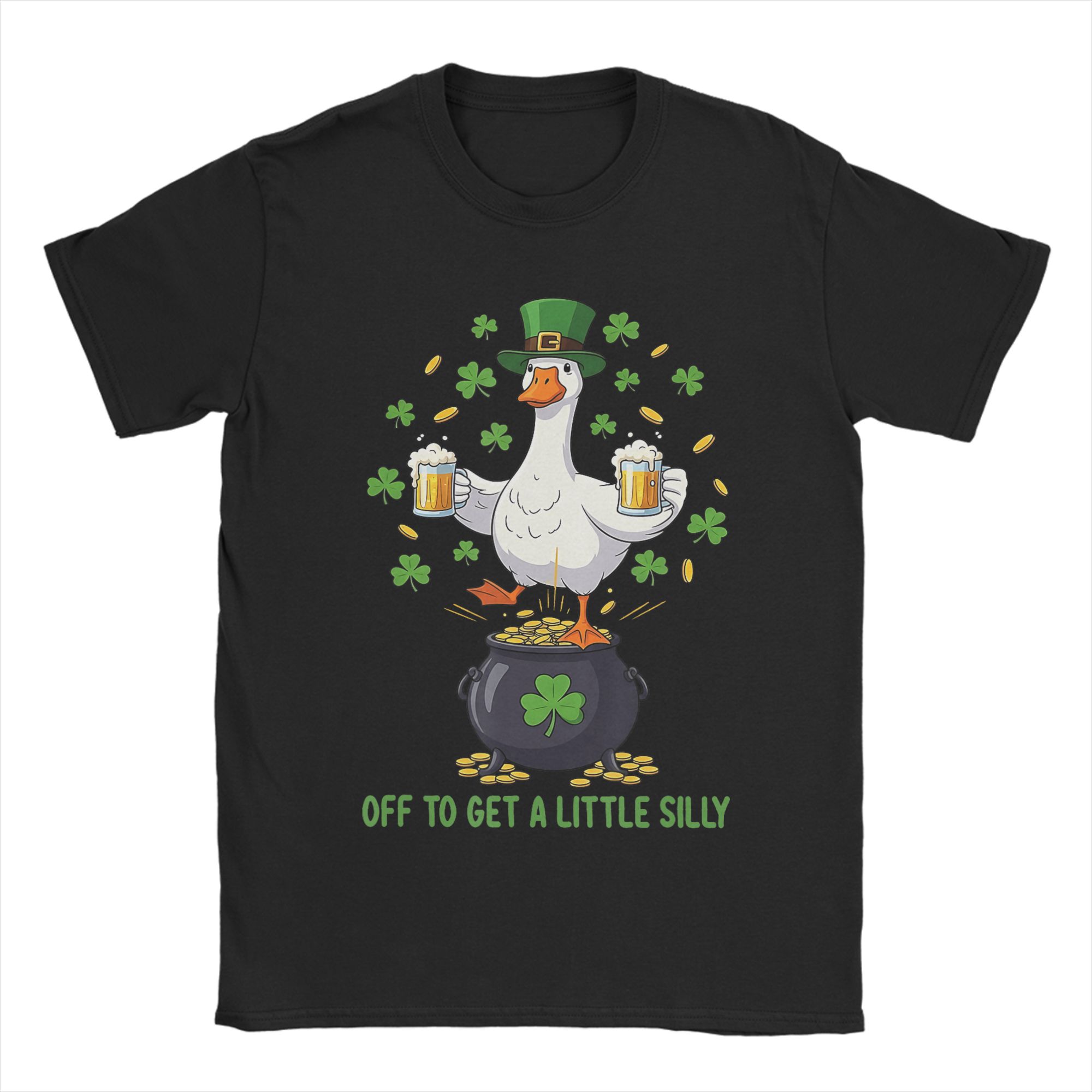 Oversized T Shirt Summer Off to Get A Little Silly St Patricks Day Trendy Cool TShirts Cotton Tee Shirt Short Sleeve Tees S