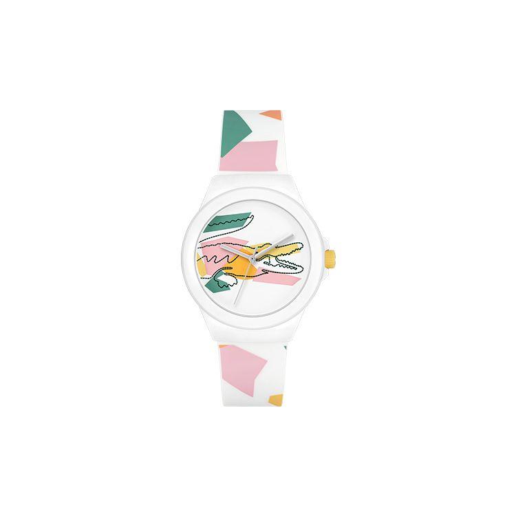 Lacoste Neocroc Series Quartz Watch Silicone Strap 38mm Floral Dial Fashion Sports Watch Women watches 2001219 2001219