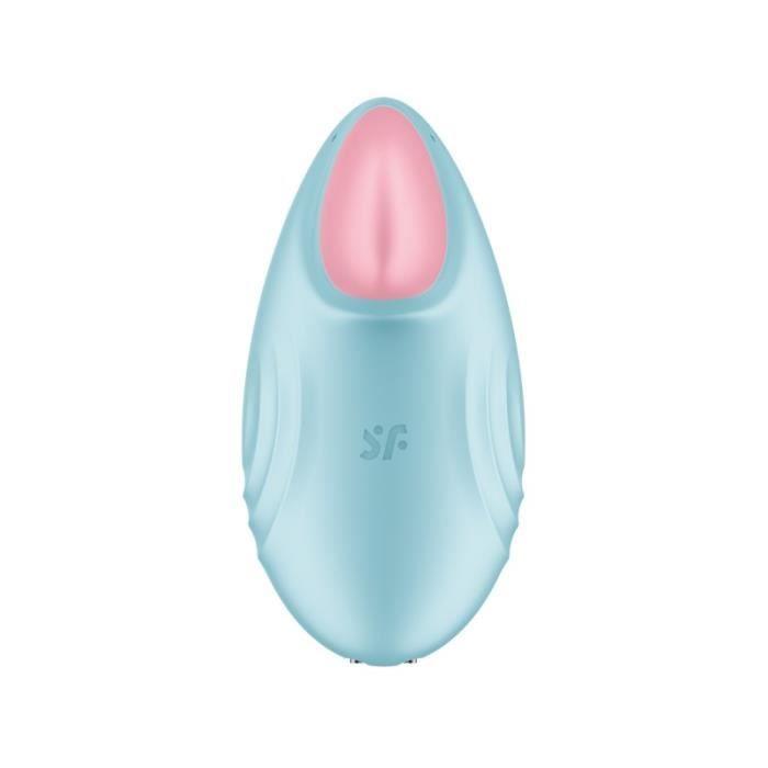 Stimulateur clitoridien - Satisfyer - Tropical Tip - Connecté - Bleu - Compact