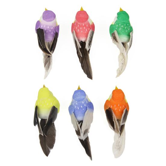 

Статуя птицы, реалистичная домашняя опора, яркая, очаровательная рождественская бонсай, пернатая фигурка для двора