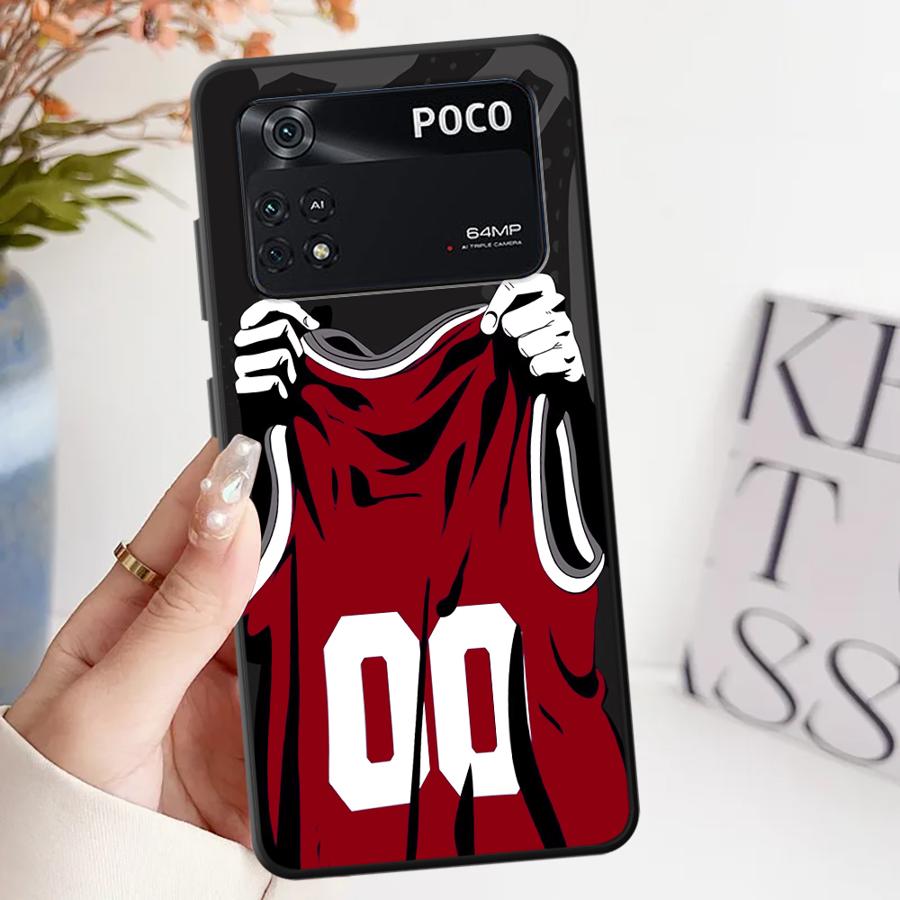 

Funda Phone Cover Case for Xiaomi Poco F8 X3 X4 X5 X7 Pro M3 M4 M7 Pro C75 C61 F3 C50 F1 M5 C71 Jersey Numbers Poco M3 Pro