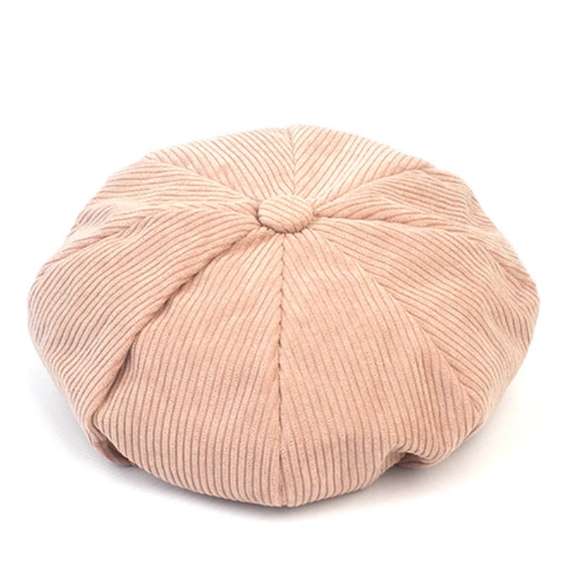 Universal Chemistry Corduroy Beige Banding Newsboy Cap