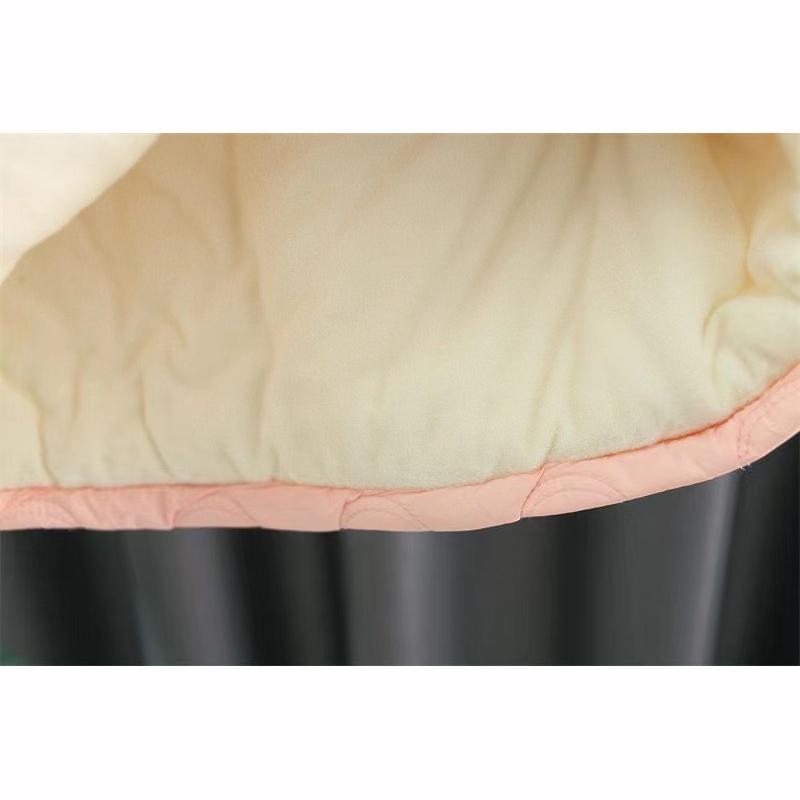 Winter Cartoon Rabbit Long Sleeved Baby Girl Coat Pink Thick Warm Children's