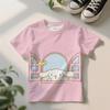 Children's Summer Girls Cute Cartoon Top Soft and Adorable Anime Casual Lightweight Comfortable T-Shirt