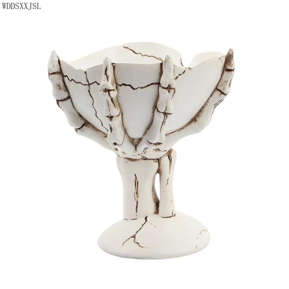 Creative Skeleton Hand Storage Decoration Home Decoration Resin Crafts Halloween Decor Living Room Desktop Storage