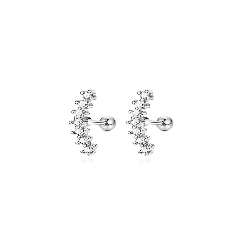 2-14 Pcs Butterfly Moon Stainless Steel Stud Earrings Hypoallergenic Hoops for Tragus Daith Conch Piercing Jewelry
