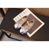 Korean Style Bowknot Solid Color Comfortable Low Cut Casual Girls Kids Leather Shoes