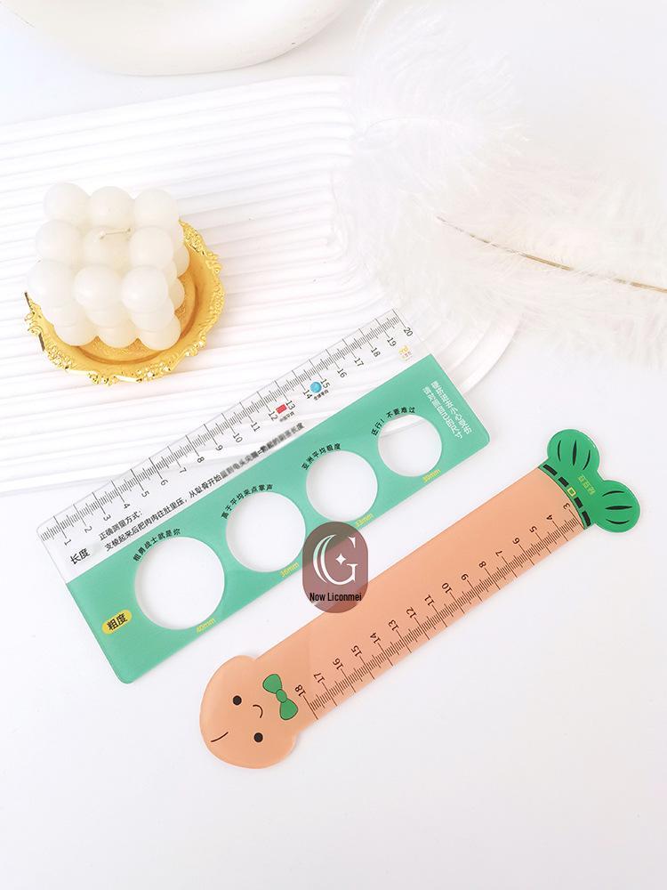 Private Cartoon Penis Measuring Tool: Length, Thickness, and Diameter Comparison Ruler for Reproductive Health