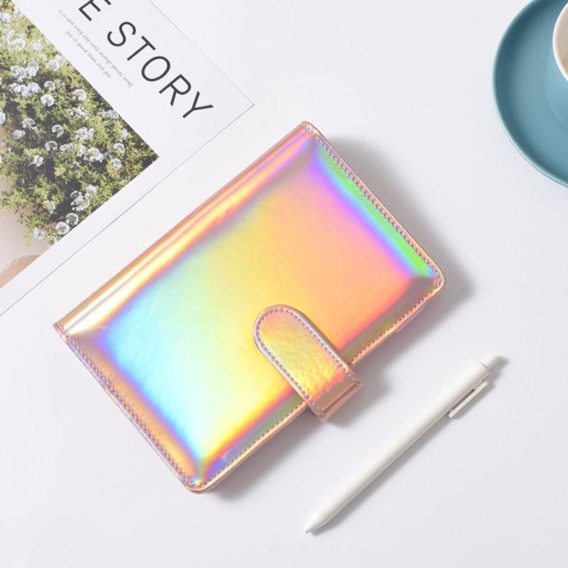 Practical 6 Ring Binder Planner Notebook Cover A5/A6 Refillable Loose Leaf Journal Notepad Cover Waterproof for Girls