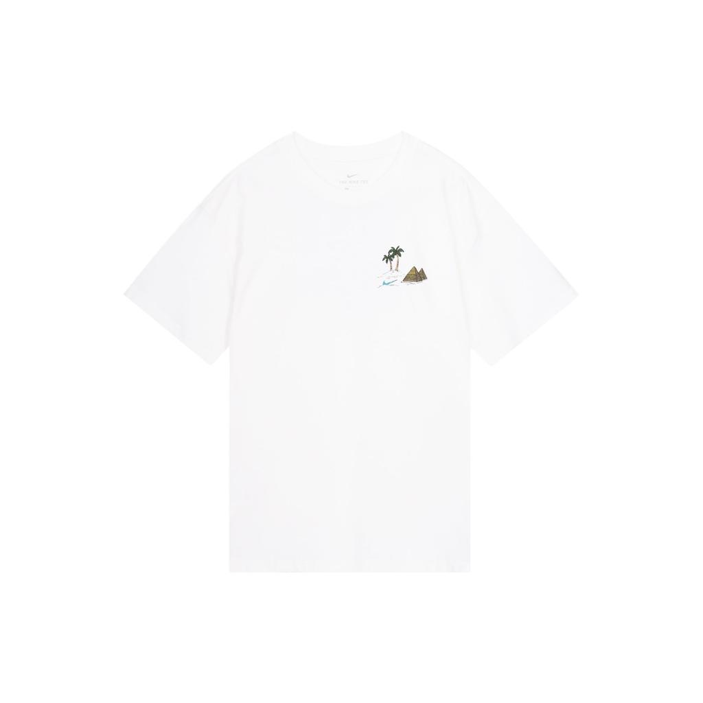 Nike T Shirts Men's White Crew Neck Moderate Straight Fit DD8914-100