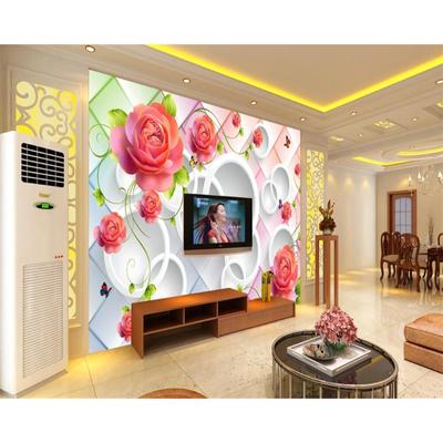 Moderne Schmuck Blumentapete Große Rosenblüten Wandbild Wohnzimmer Schlafzimmer Hintergrund Wandbild